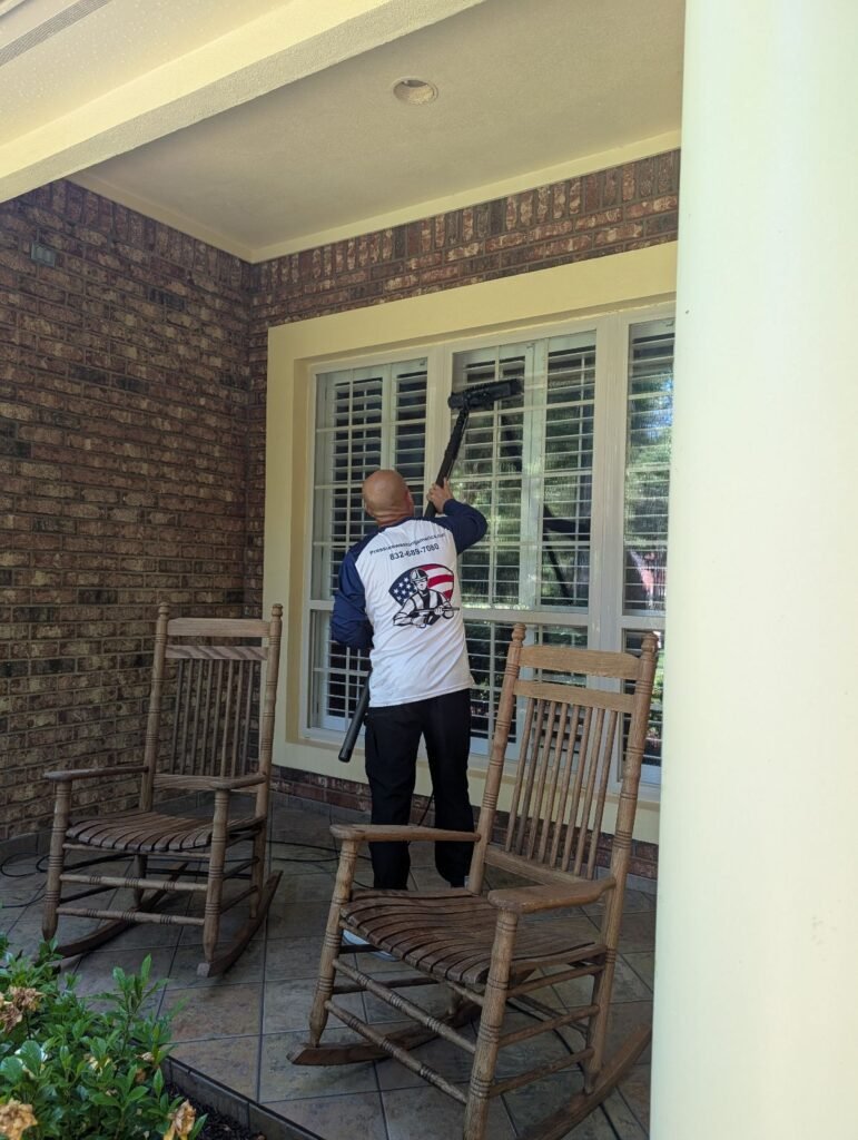 Pressure Washing America Technicians Performing Windows Cleaning