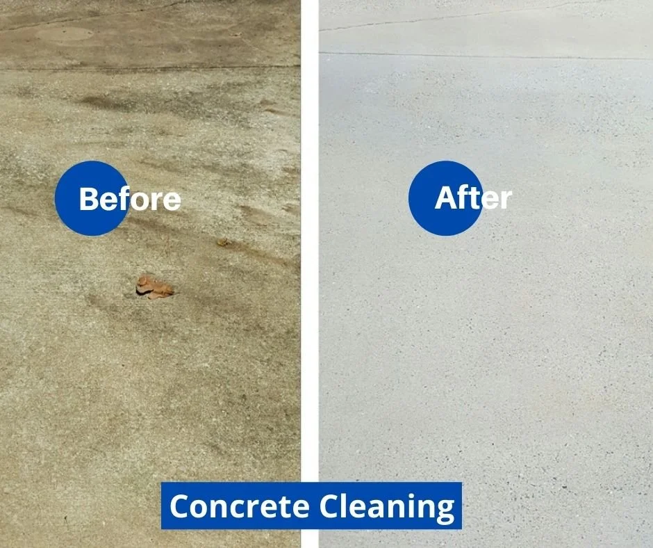 Concrete-Cleaning-Houston-Texas Before and after